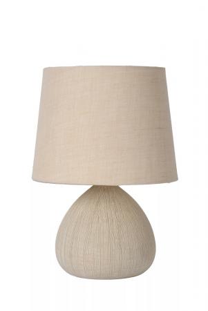 Lucide RAMZI Tischleuchte Ø18cm 1xE14 Beige Keramik Japandi