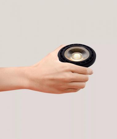 Lucide ES111 GU10 LED 12W 2200K–3000K 820 lm Dim-to-Warm Schwarz – leistungsstarkes LED-Leuchtmittel für stimmungsvolles Licht