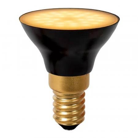 Lucide G45 LED Lampe E14 5W 2700K 3-StepDim Schwarz modern Ø4,3cm