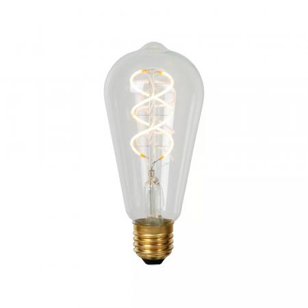 LUCIDE ST64 E27 4,9W wie 40W – 450lm 2700K Warmweiß dimmbar transparent