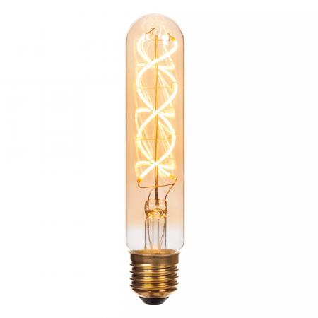 Lucide T32 E27 LED Filament 4,9W 2200K 410 lm 3-StepDim Amber mit Memory – kompakte Vintage-Glühfadenlampe