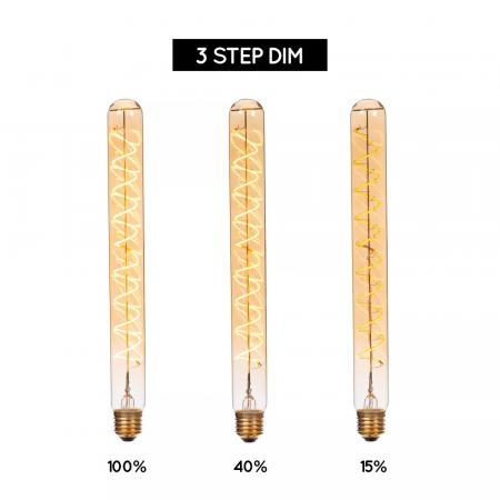 Lucide ST64 TWILIGHT SENSOR E27 LED Filament 4W 2200K 300 lm Amber – mit Dämmerungssensor