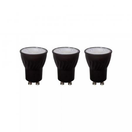 Lucide MR11 LED 3x 3,8W 2700K 380 lm dimmbar Schwarz – kompaktes LED-Set für flexible Innenbeleuchtung