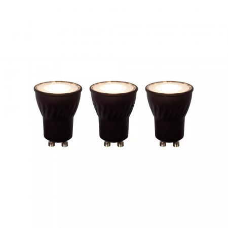 Lucide MR11 LED 3x 3,8W 2700K 380 lm dimmbar Schwarz – kompaktes LED-Set für flexible Innenbeleuchtung