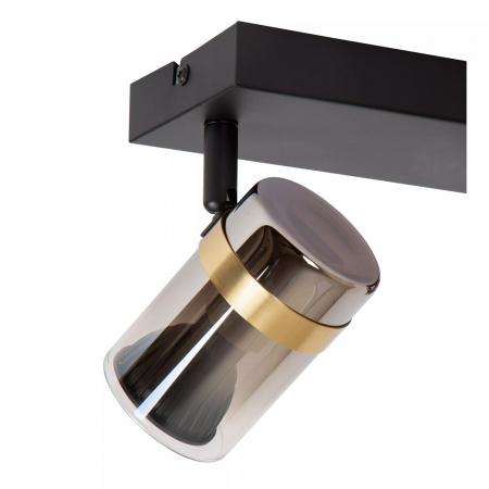 Lucide UPTON Deckenstrahler 2xGU10 Rauchglas Grau dreh und schwenkbar