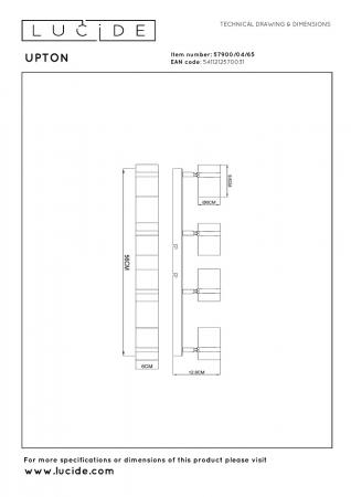 Lucide Deckenleuchte Upton 4-flammig aus Rauchglas dreh- und schwenkbar für 4 x GU10 Leuchtmittel