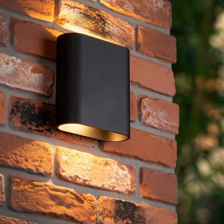 Lucide OXFORD - Wandleuchte Innen/Außen - 1xG9 - IP54 - Schwarz