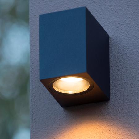 Lucide ZARO - Wandstrahler / Wandleuchte Innen/Außen - 1xGU10 - IP44 - Schwarz