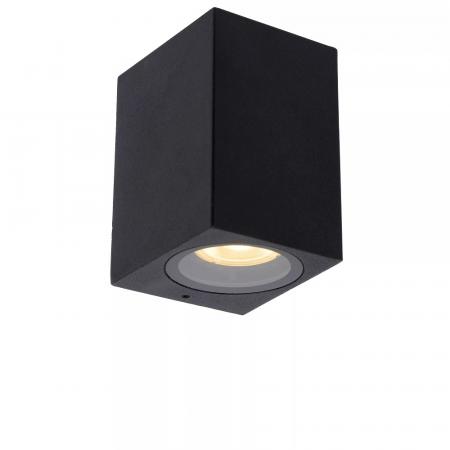 Lucide ZARO - Wandstrahler / Wandleuchte Innen/Außen - 1xGU10 - IP44 - Schwarz