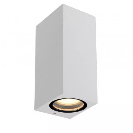 Lucide ZARO – Wandstrahler / Wandleuchte Innen & Außen – 2x GU10 – IP65 – Weiß