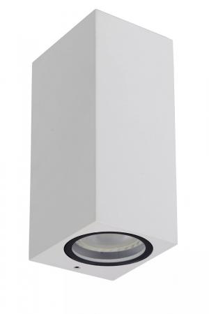 Lucide ZARO – Wandstrahler / Wandleuchte Innen & Außen – 2x GU10 – IP65 – Weiß