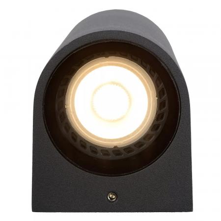 Lucide ZARO – Wandstrahler / Wandleuchte Innen & Außen – 1x GU10 – IP44 – Schwarz