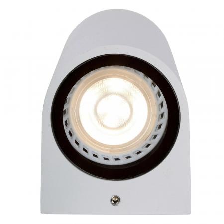 Lucide ZARO – Wandstrahler / Wandleuchte Innen & Außen – 1x GU10 – IP44 – Weiß