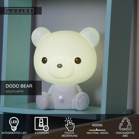 Lucide DODO BEAR – Nachtlampe Kinderzimmer