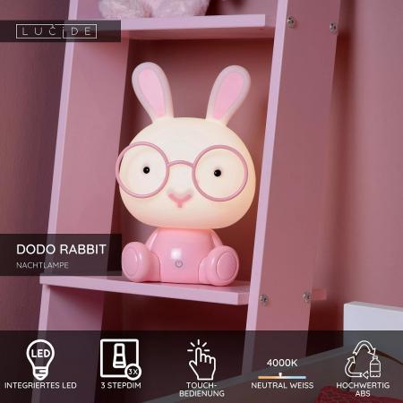 Lucide DODO RABBIT – Nachtlampe Kinderzimmer