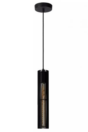 Lucide LIONEL Pendelleuchte 1xE27 Schwarz Metall modern dimmbar höhenverstellbar