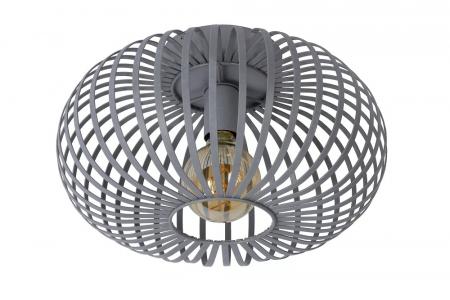 Lucide MANUELA Deckenleuchte Ø39,5 cm 1xE27 Grau Metall Industrial Käfig