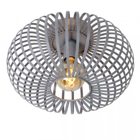 Lucide MANUELA Deckenleuchte Ø39,5 cm 1xE27 Grau Metall Industrial Käfig