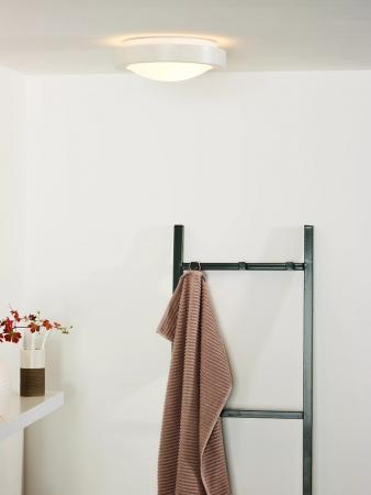 Lucide FRESH LED Deckenleuchte Badezimmer Ø27 cm E27 IP44 Weiß Acryl