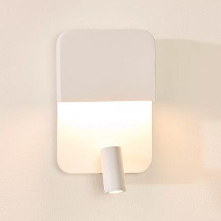 Lucide BOXER Bettleuchte / Wandleuchte LED 3000K Weiß mit USB-Ladepunkt