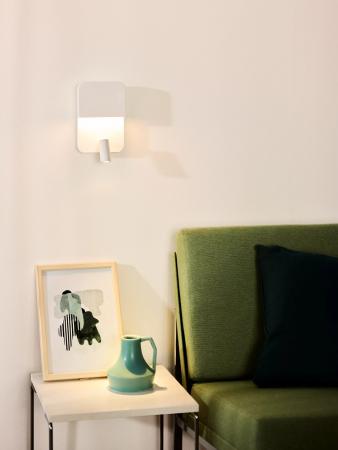 Lucide BOXER Bettleuchte / Wandleuchte LED 3000K Weiß mit USB-Ladepunkt