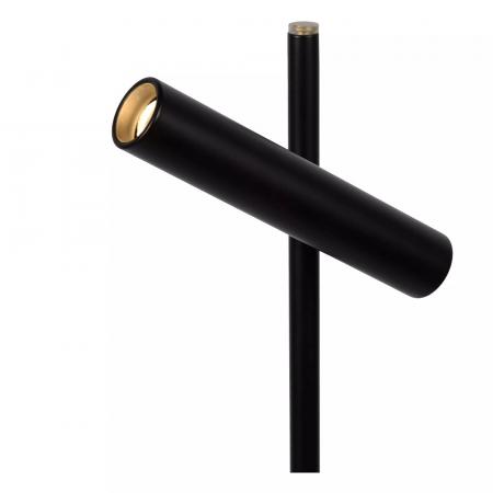Lucide PHILON Stehlampe mit Leselampe LED Ø23cm 4,5W 3000K Schwarz dimmbar Touch