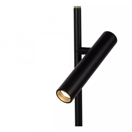 Lucide PHILON Stehlampe mit Leselampe LED Ø23cm 4,5W 3000K Schwarz dimmbar Touch