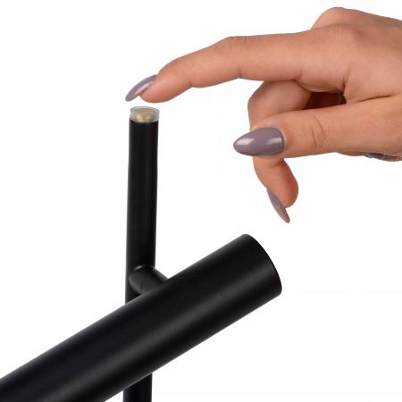 Lucide PHILON Stehlampe mit Leselampe LED Ø23cm 4,5W 3000K Schwarz dimmbar Touch
