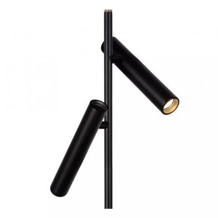 Lucide PHILON Stehleuchte mit Leselampe LED 2x4,5W 3000K Schwarz dimmbar Touch