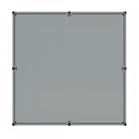 ABB AP12TC Deckel 600x600x80mm Polycarbonat, transparent mit Deckelschrauben