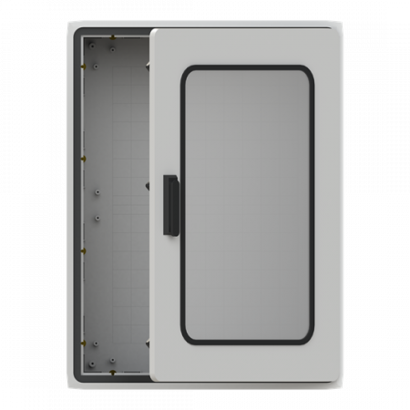 ABB PS430T43 Schrank 1000x750x320 mit Fenstertür (Polycarbonat Fenster) IP54, IK07