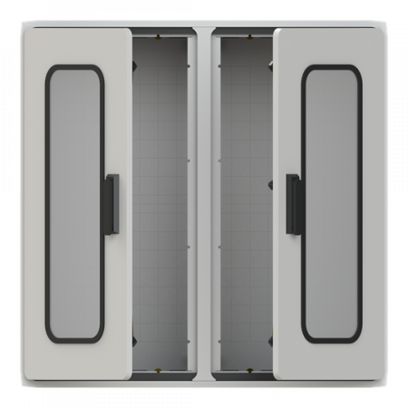 ABB PS442T43 Schrank 1000x1000x320 mit Fenstertür Polycarbonat Fenster IP54, IK07