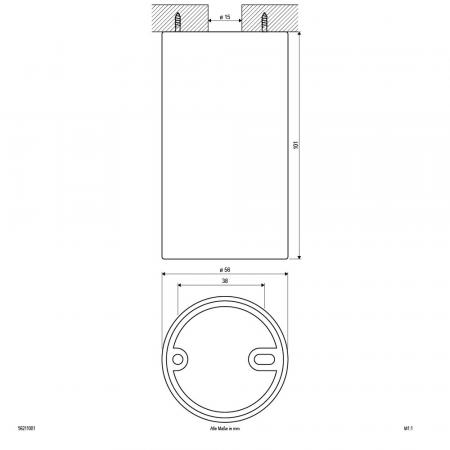 EVN Minimalistischer Decken-Deckenstrahler für GU10 Leuchtmittel rund weiß IP20