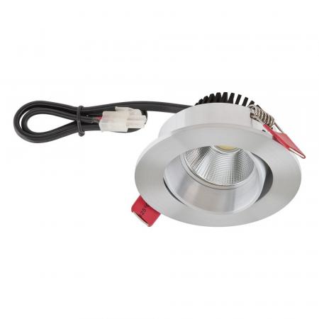 EVN P-LED Deckeneinbau rund schwenkbar alu pol. IP20 6W 3000K-2000K dimmbare Farbtemperatur 90Ra EinbauØ68