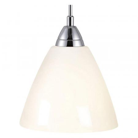 NORDLUX Weiße Pendelleuchte 14cm mit Opalfarbenem Glas Stoffkabel