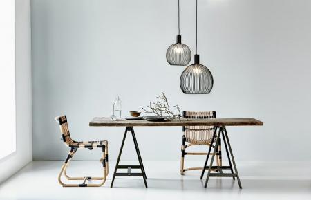 Danish Design DFTP Aver Metalldraht Pendelleuchte Schwarz ø50cm