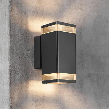 Nordlux Elm Double Wandleuchte Schwarz im modernen Design