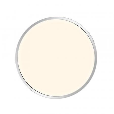 Runde flache Deckenleuchte für innen und aussen spritzwassergeschützt 42cm Chrom IP54 von NL