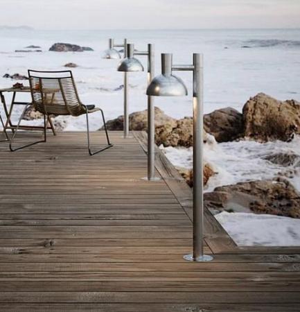 Nordlux Arki Wegeleuchte verzinkt mit kuppelartigem Lampenschirm