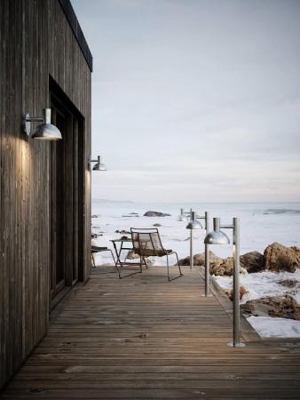 Nordlux Arki Wegeleuchte verzinkt mit kuppelartigem Lampenschirm