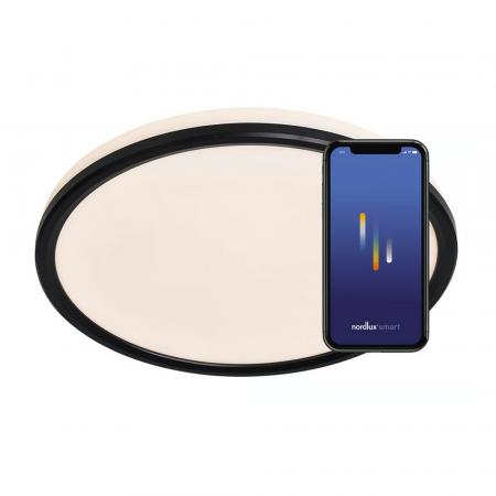 Nordlux Liva Smart LED Deckenleuchte 21W Schwarz – 2700–6500K 2100lm IP54 Bluetooth