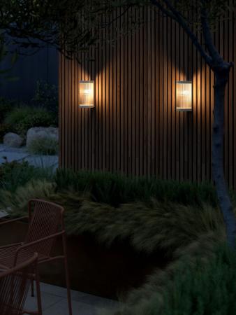 Nordlux Coupar moderne Wandleuchte Sandfarbig dimmbar Spritzwasser geschützt klassisches Modell