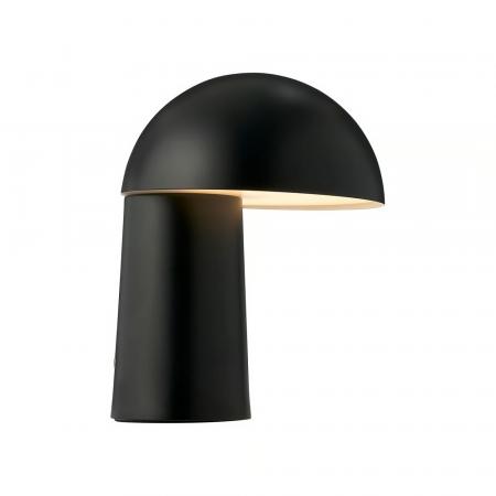 Design For The People Faye Portable Table Lamp Black – kabellose Designer-Tischleuchte von Charlotte Høncke