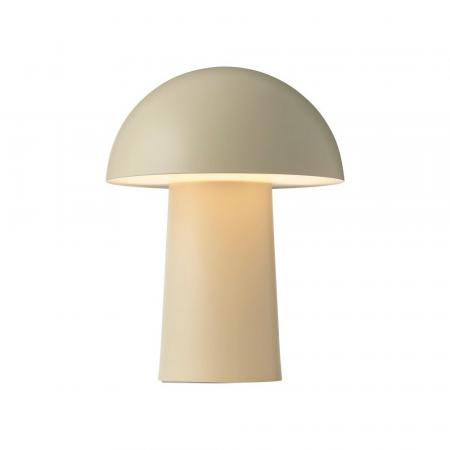 Design For The People Faye Portable Table Lamp Beige – kabellose Designer-Tischleuchte von Charlotte Høncke