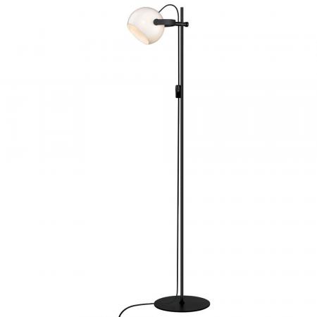 Halo Design Schwenkbare 1-flammige Stehleuchte DC Opalic Schwarz/Eiche 150cm