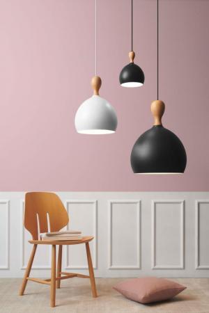 Halo Design Dueodde Hängeleuchte Metall/Holz Ø30cm Weiß