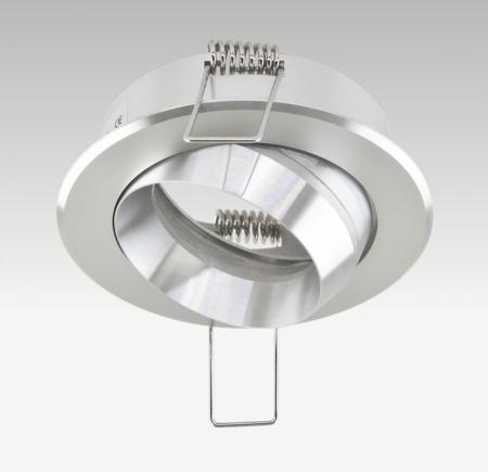EVN 610014 schwenkbare Deckeneinbauleuchte Aluminium 12 V AC/DC max. 50 W ohne Fassung Einbaudurchmesser 68 mm