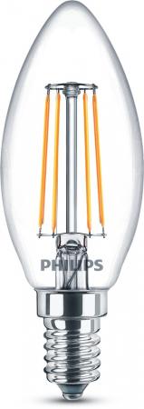 3er-Set PHILIPS E14 LED Retro Lampen in Kerzenform Filament 4.3W wie 40 Watt warmweiss