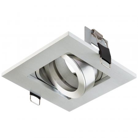 EVN Decken-Einbaustrahler für GU5.3 Leuchtmittel quad. schwenkbar alu IP20 12V EinbauØ90