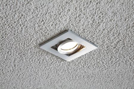 EVN Decken-Einbaustrahler für GU5.3 Leuchtmittel quad. schwenkbar alu IP20 12V EinbauØ90